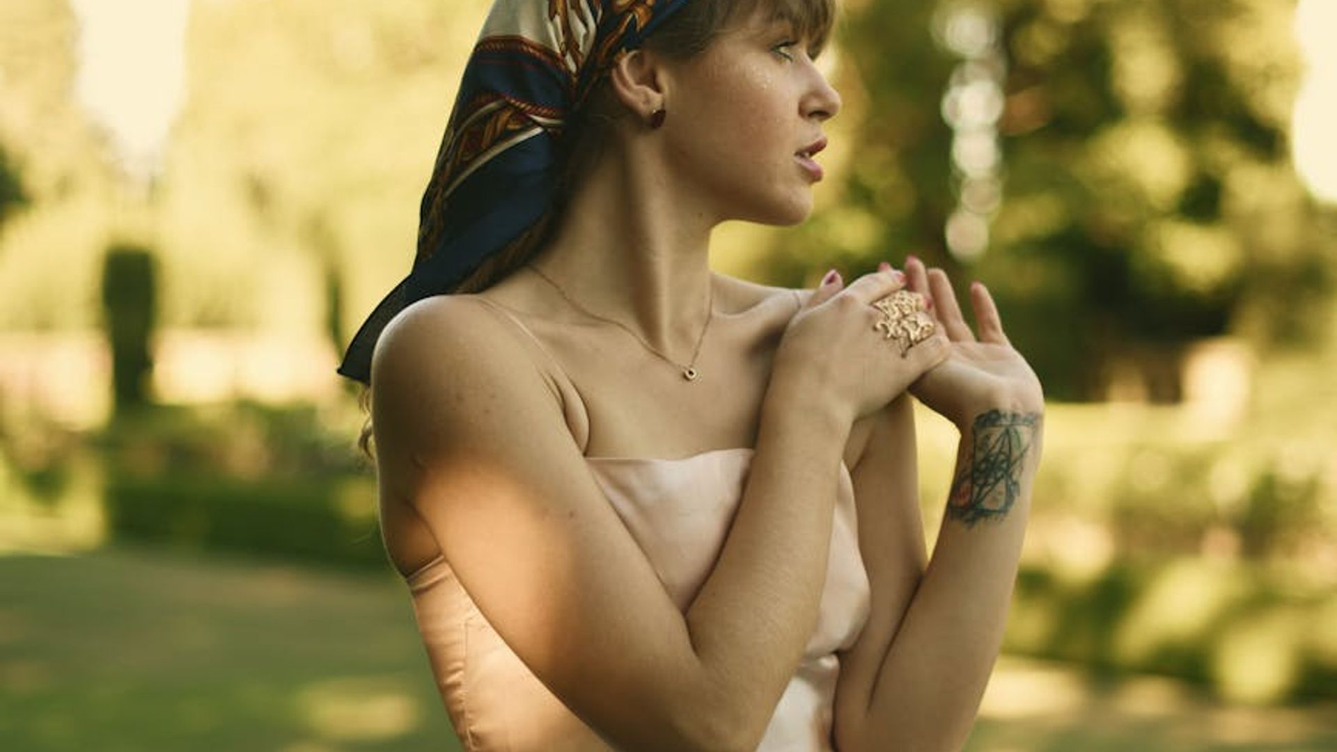 Serene wellness atmosphere with warm ivory tones and soft light.